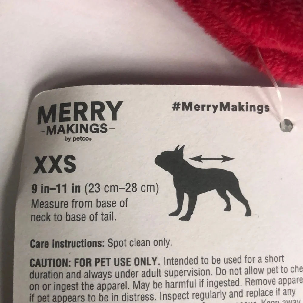 NWT Mrs. Santa Claus Dog Dress Costume XXS